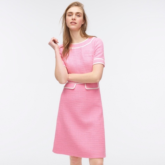 J. Crew Dresses & Skirts - J.crew dress women’s 10 pink A line tweed barbie barbiecore preppy Jackie o